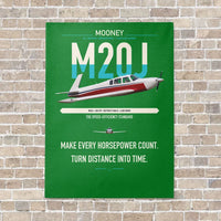 Thumbnail for Mooney M20J 201 vertical canvas print - no frame - green background
