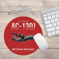 Thumbnail for AC-130J Ghostrider design on red round mouse pad