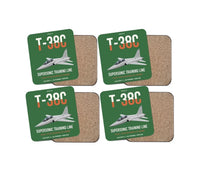 Thumbnail for T-38C Talon design on green 4 pieces set coaster