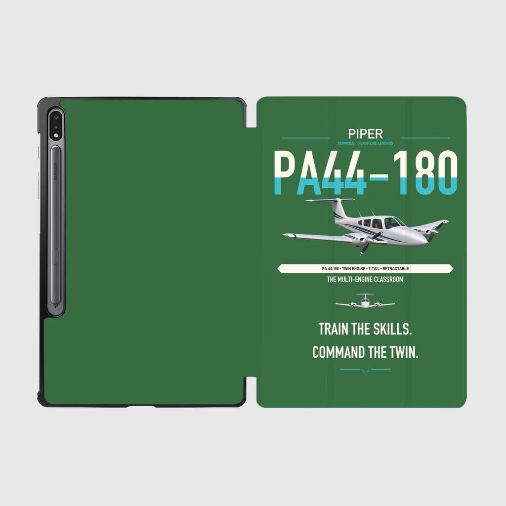 Piper PA-44-180 Seminole design on green samsung tablet tablet case