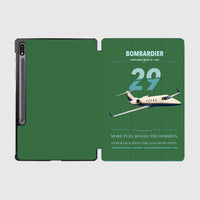 Thumbnail for Bombardier Learjet 29 design on green samsung tablet tablet case