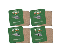 Thumbnail for PZL-Świdnik W-3WA Sokół design on green 4 pieces set coaster
