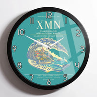 Thumbnail for Xiamen Gaoqi International Airport XMN Wall-Clock Framed - Turquoise