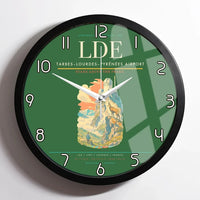 Thumbnail for Tarbes–Lourdes–Pyrénées Airport (LDE) design on green framed wall clock