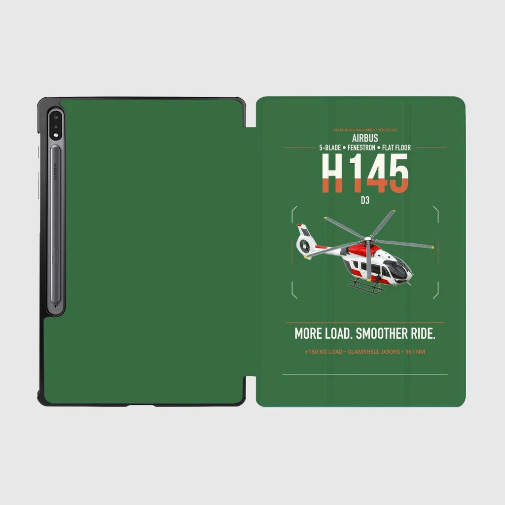 Airbus H145 D3 design on green samsung tablet tablet case