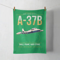 Thumbnail for A-37B Dragonfly design on green towel