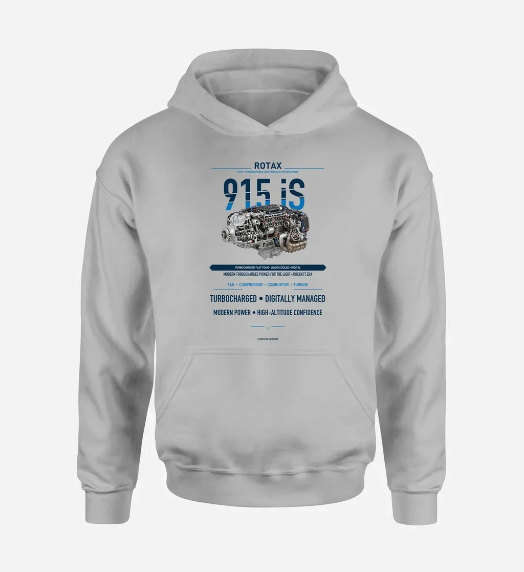 915 iS design on light gray hoodie single side