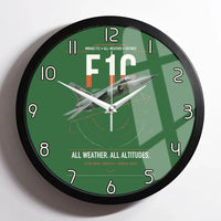 Thumbnail for Dassault Mirage F1C design on green framed wall clock