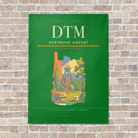 Thumbnail for Dortmund Airport DTM vertical canvas print - no frame - green background