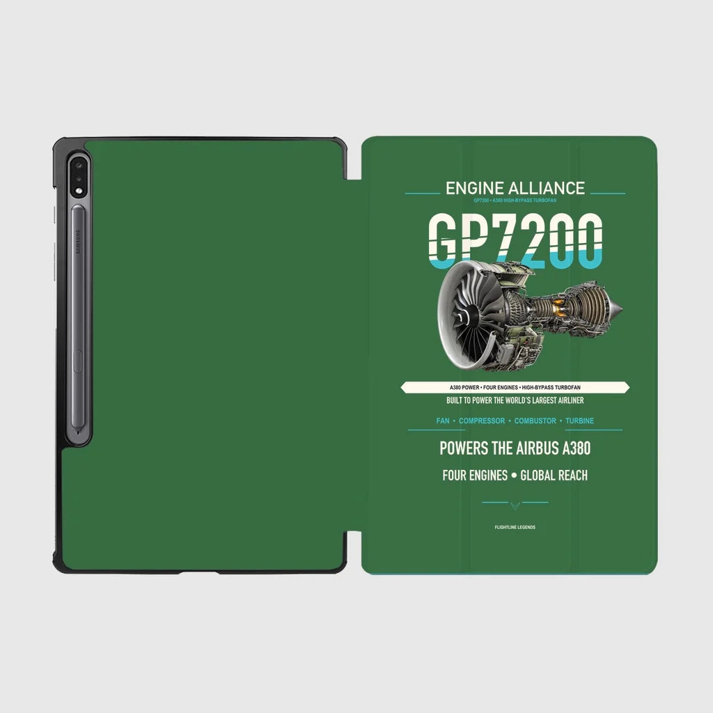 GP7200 design on green samsung tablet tablet case