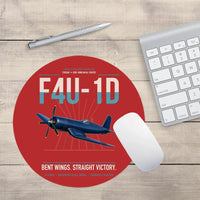 Thumbnail for F4U-1D Corsair design on red round mouse pad