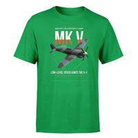 Thumbnail for Hawker Tempest Mk V design on green t-shirt, single-side print