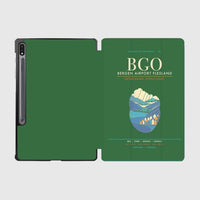 Thumbnail for Bergen Airport Flesland BGO - Seven-Rain Fjord Tapestry - Green