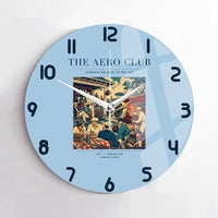 Thumbnail for VINTAGE G4047 - The Aero Club - Designed Wall Clocks design on lightblue no-frame