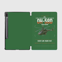 Thumbnail for Bell OH-58D Kiowa Warrior design on green samsung tablet tablet case