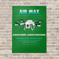Thumbnail for Percepto Air Max vertical canvas print - no frame - green background