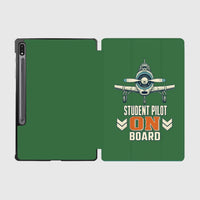 Thumbnail for Student Pilot On Board design on green samsung tablet tablet case