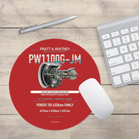 Thumbnail for PW1100G-JM design on red round mouse pad