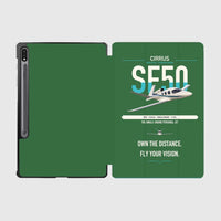Thumbnail for Cirrus Vision Jet G2+ design on green samsung tablet tablet case