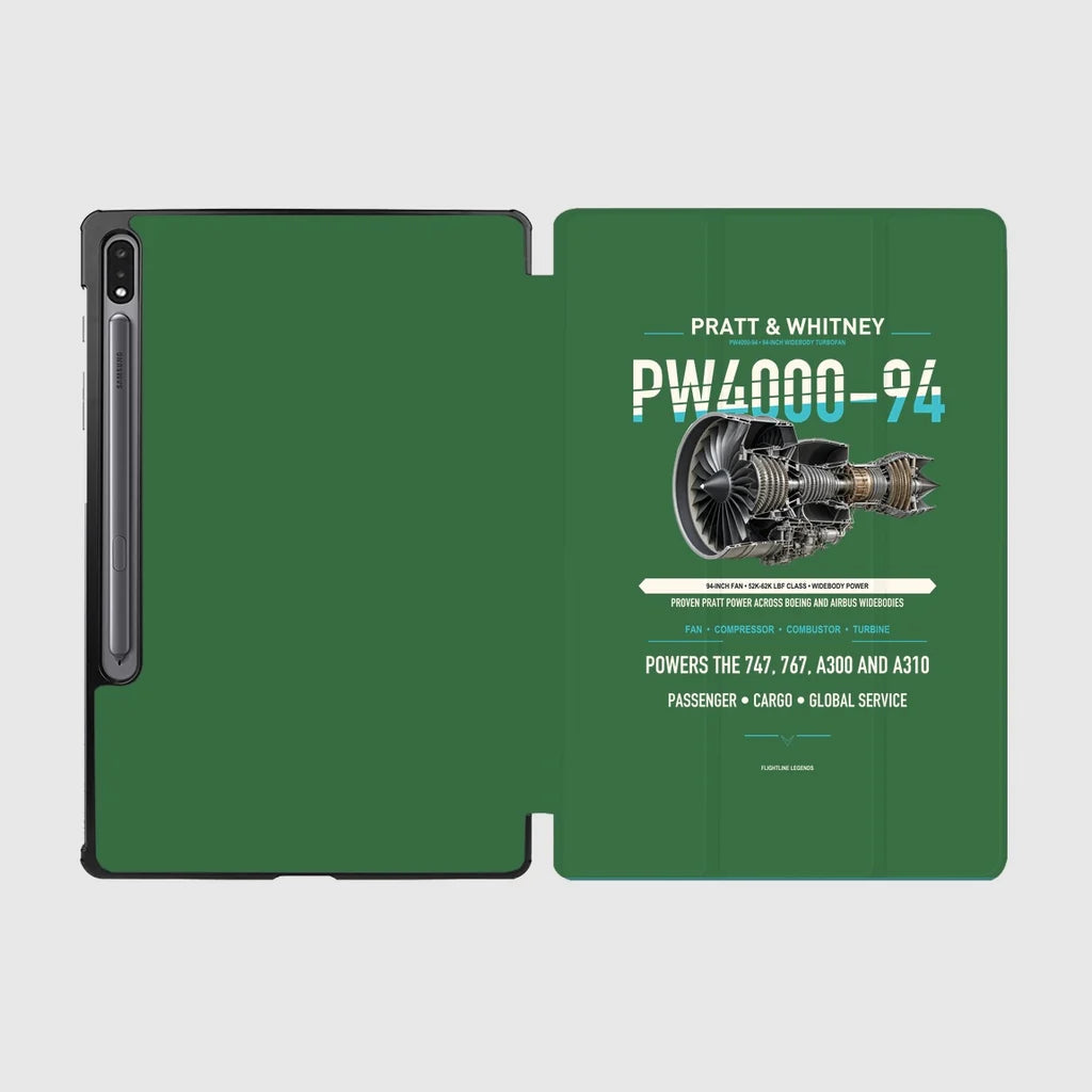 PW4000-94 design on green samsung tablet tablet case