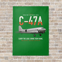 Thumbnail for C-47A Skytrain vertical canvas print - no frame - green background