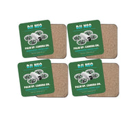 Thumbnail for DJI Neo design on green 4 pieces set coaster