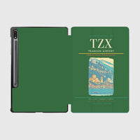 Thumbnail for Trabzon Airport (TZX) design on green samsung tablet tablet case