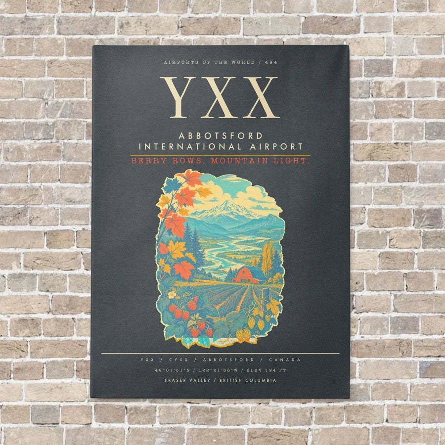 Abbotsford International Airport YXX - Canvas Framed - Gray