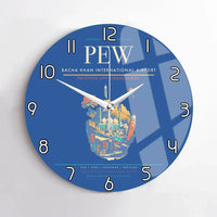 Thumbnail for Bacha Khan International Airport PEW Wall-Clock No-Frame - Blue