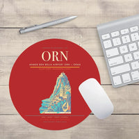 Thumbnail for Ahmed Ben Bella Airport (ORN) design on red round mouse pad