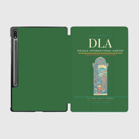 Thumbnail for Douala International Airport (DLA) design on green samsung tablet tablet case