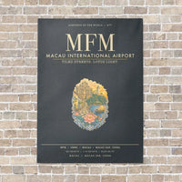 Thumbnail for Macau International Airport MFM - Canvas Framed - Gray
