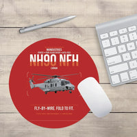 Thumbnail for NHIndustries NH90 NFH Caïman design on red round mouse pad