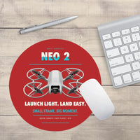 Thumbnail for DJI Neo 2 design on red round mouse pad