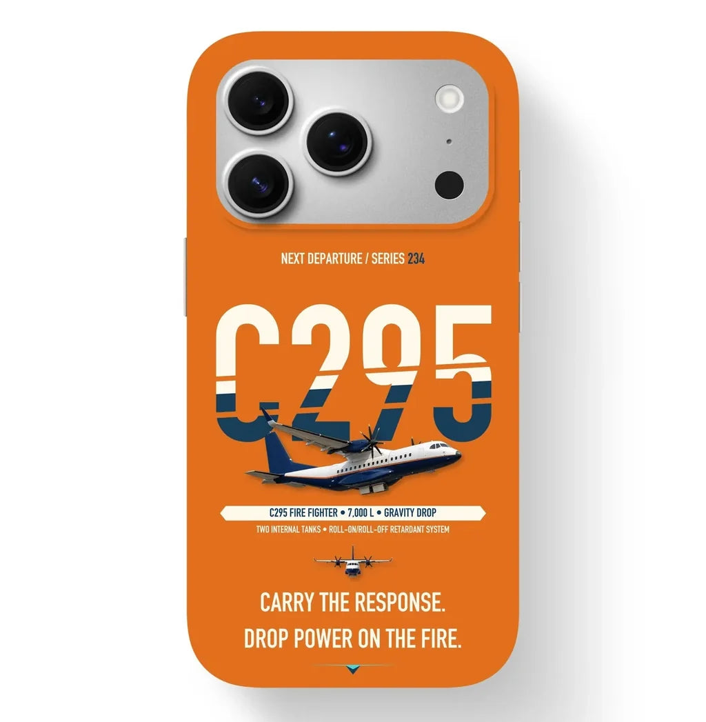 Airbus C295 Firefighter Case design on orange iphone case