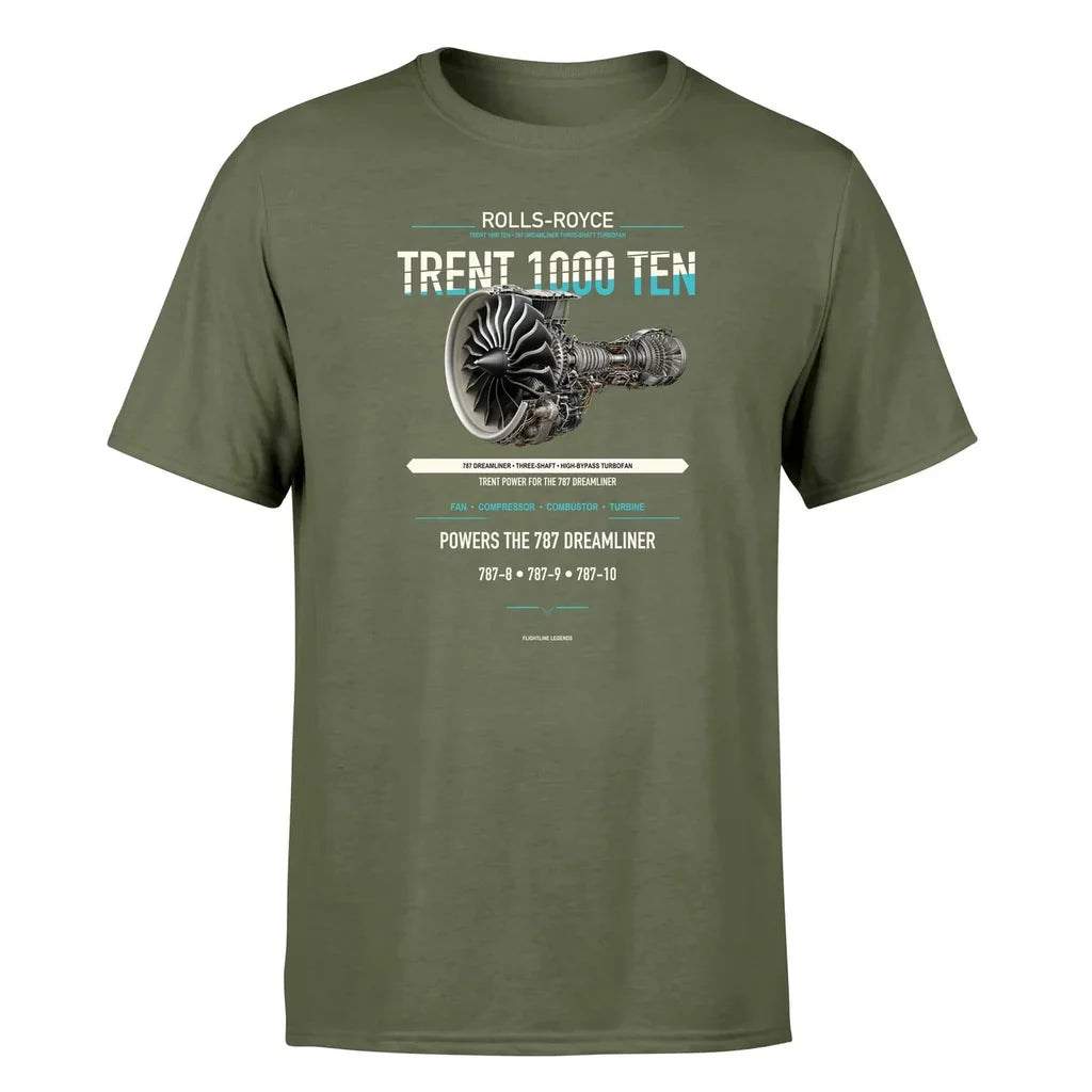 Trent 1000 TEN design on green army single side