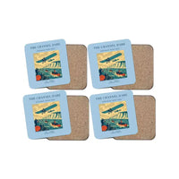 Thumbnail for The Channel Dare - Designed Coasters design on light blue 4-pieces-set