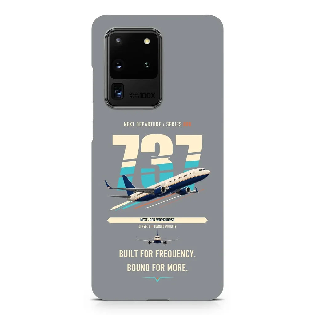 Boeing 737-800 NG design on samsung case - gray