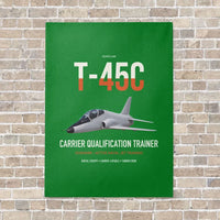 Thumbnail for T-45C Goshawk vertical canvas print - no frame - green background