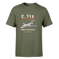 Thumbnail for E-11A BACN design on green army double-side t-shirt, single-side print