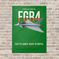 Thumbnail for Eurofighter Typhoon FGR4 vertical canvas print - no frame - green background