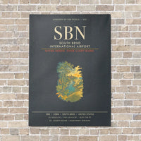 Thumbnail for South Bend International Airport SBN - Canvas Framed - Gray