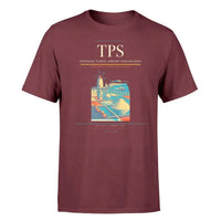 Thumbnail for Vincenzo Florio Airport Trapani-Birgi (TPS) T-Shirt single-side front print in Dark Red | vincenzo-florio-airport-trapani-birgi-tps-double-side-t-shirt