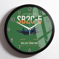 Thumbnail for SB2C-5 Helldiver design on green framed wall clock