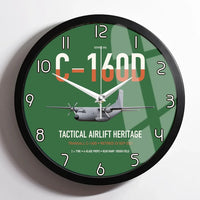 Thumbnail for Transall C-160D design on green framed wall clock