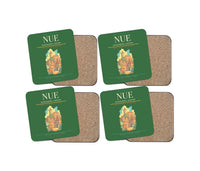 Thumbnail for Nuremberg Airport (NUE) design on green 4 pieces set coaster