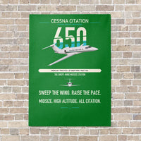 Thumbnail for Cessna Citation 650 - Citation III vertical canvas print - no frame - green background