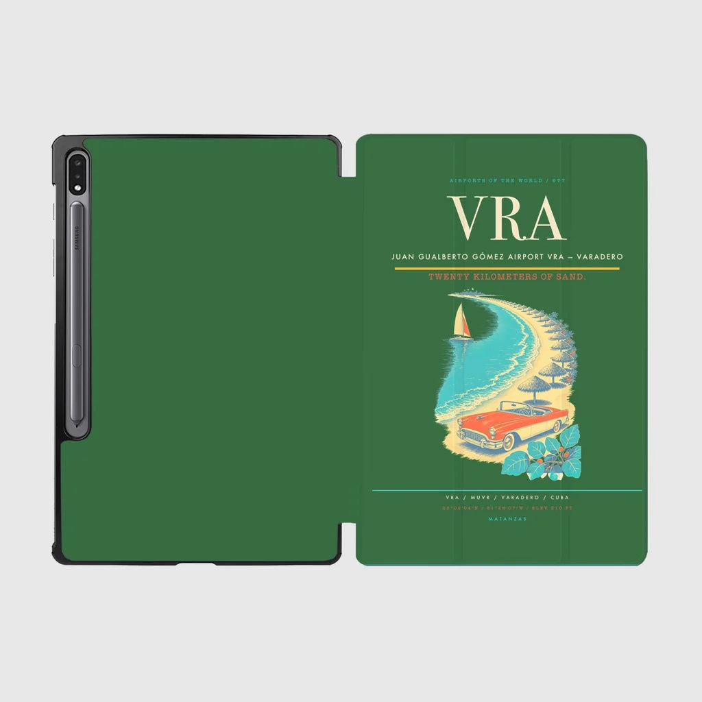 Juan Gualberto Gómez Airport (VRA) design on green samsung tablet tablet case