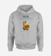 Thumbnail for Manhattan Regional Airport (MHK) design on light gray hoodie single-side print