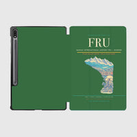 Thumbnail for Manas International Airport (FRU) design on green samsung tablet tablet case